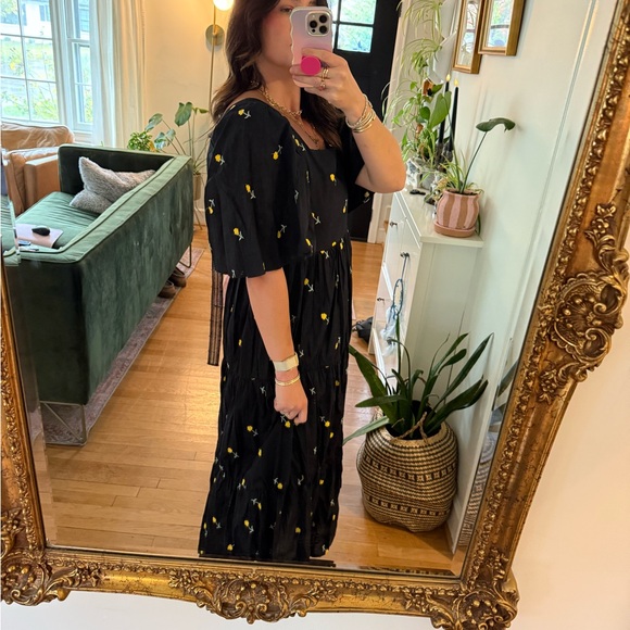 Lucca Dresses & Skirts - Chic Black Floral Maxi Dress